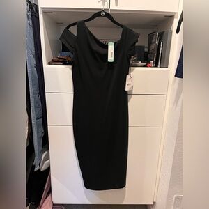 Bailey44 Cari one shoulder pointe Elegant Black Dress